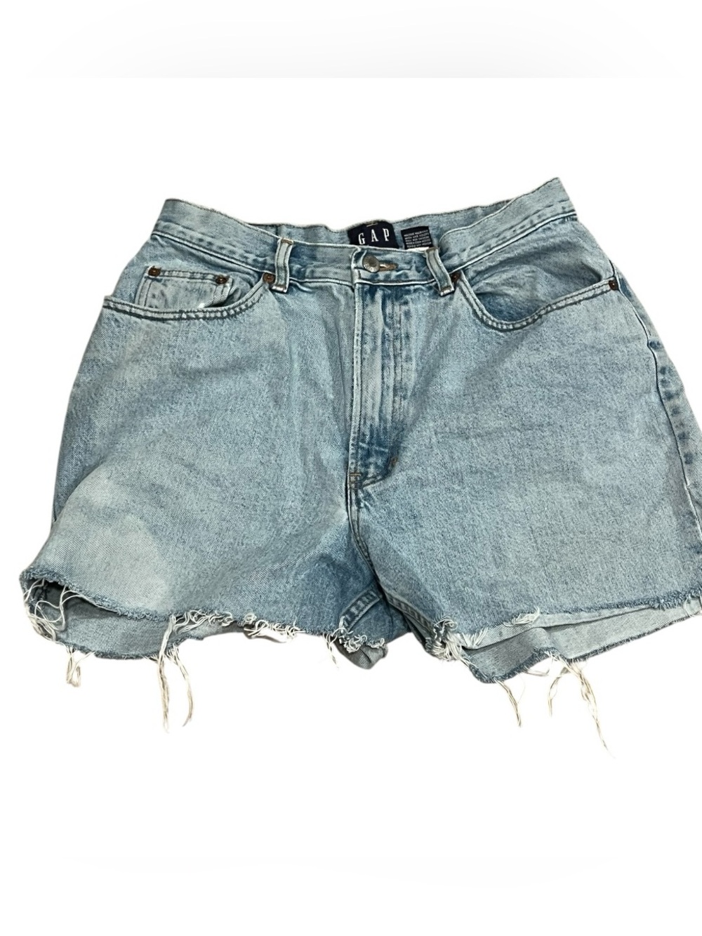 Y2K Women’s Gap light-wash vintage-style distressed high-waisted denim shorts